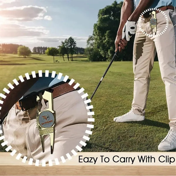 Multifunctional Golf Divot Repair Tool