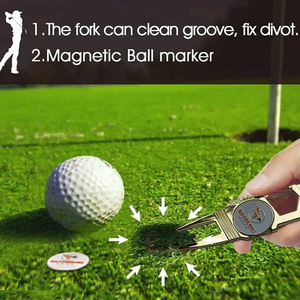 Multifunctional Golf Divot Repair Tool