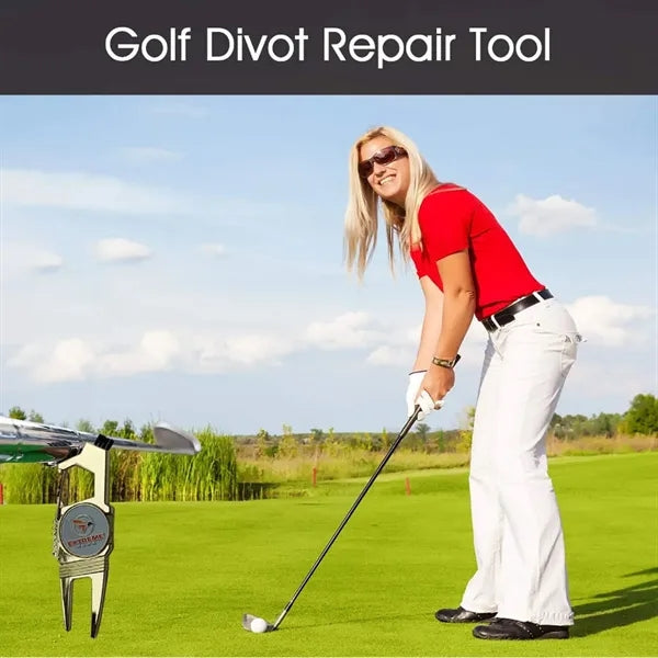 Multifunctional Golf Divot Repair Tool