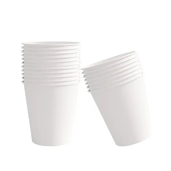 8 oz Eco Friendly Paper Cup White Digital