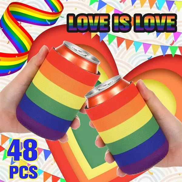 Rainbow Pride Collapsible Foam Can Cooler