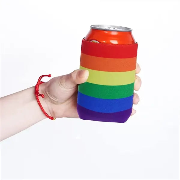 Rainbow Pride Collapsible Foam Can Cooler