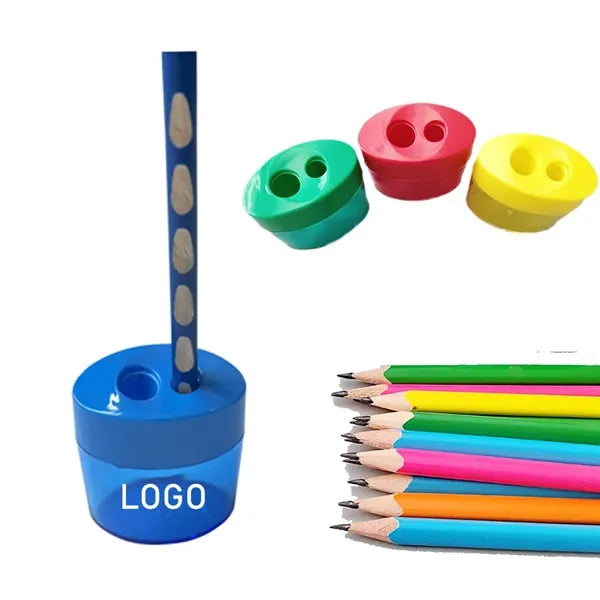Mini Dual-Hole Hand-Operated Pencil Sharpener
