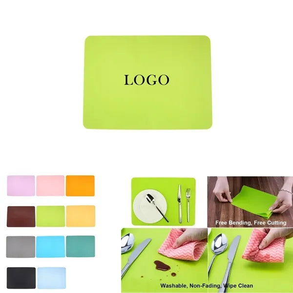 Multicolor Square Silicone Placemat