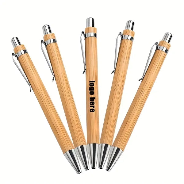 Bamboo Pens For Office Stationery With Creative Clip