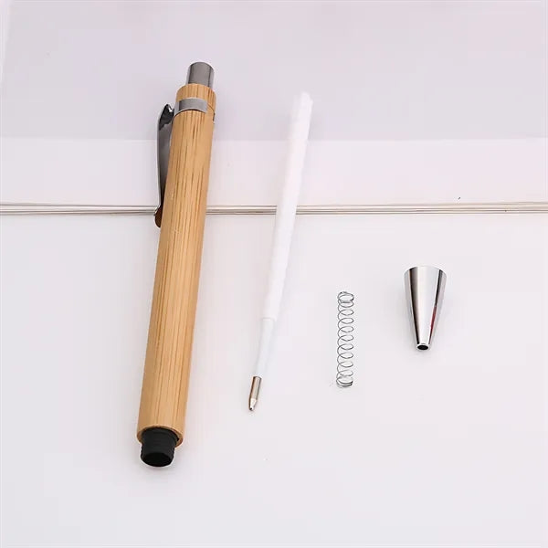 Bamboo Pens For Office Stationery With Creative Clip