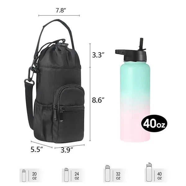40 Oz Water Bottle Sling Insulated Bag With Phone Pocket