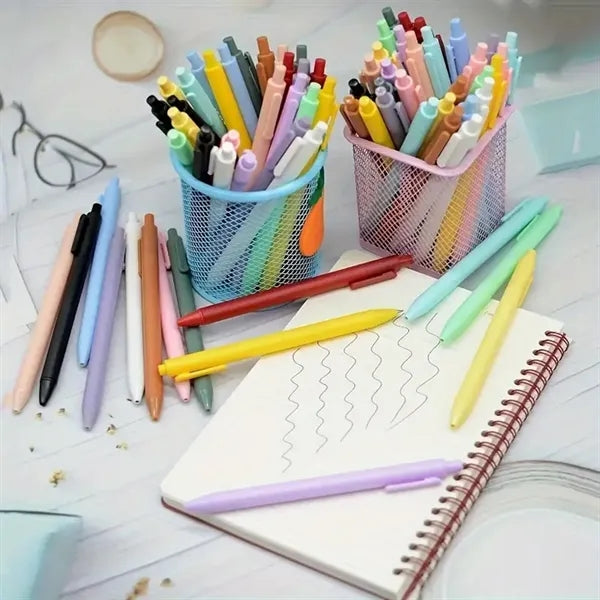 Colored Retractable Gel Pens School Supplies Quick Dry Ink