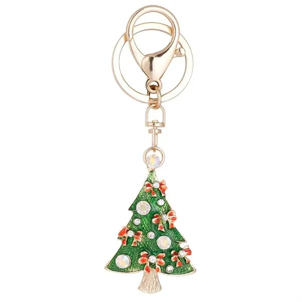 Keychain Crystal Santa