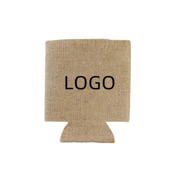 Burlap with Neoprene Can Cooler
