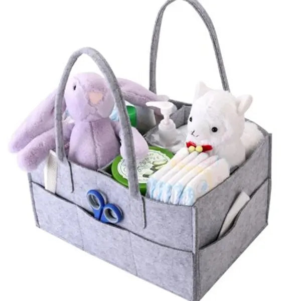 Baby Diaper Organizer Bag Caddy Storage Felt Tote