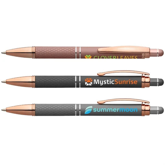 Phoenix Softy Rose Gold Gel Pen w/Stylus - ColorJet