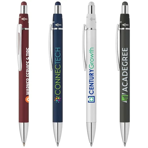 Orbit Spinner Chrome Metal Pen with Stylus