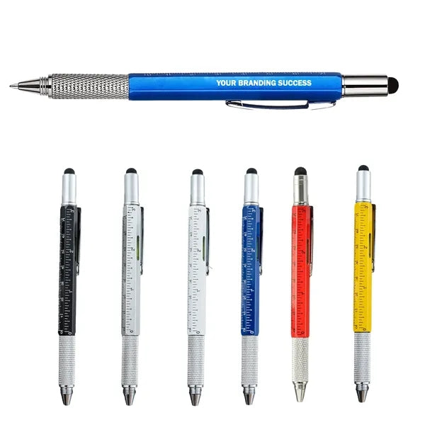 6-in-1 Multi-Tool Pen Ultimate Ruler Stylus Flat Water-Based