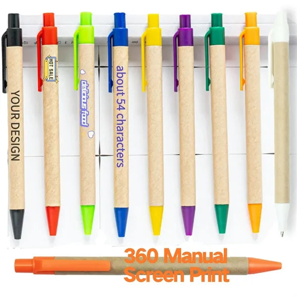 Ballpoint Pen with Recycled Kraft Paper barrel