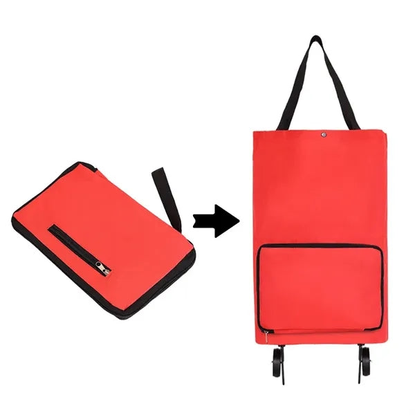 Collapsible Wheeled Foldable Shopping Trolley Bag Car