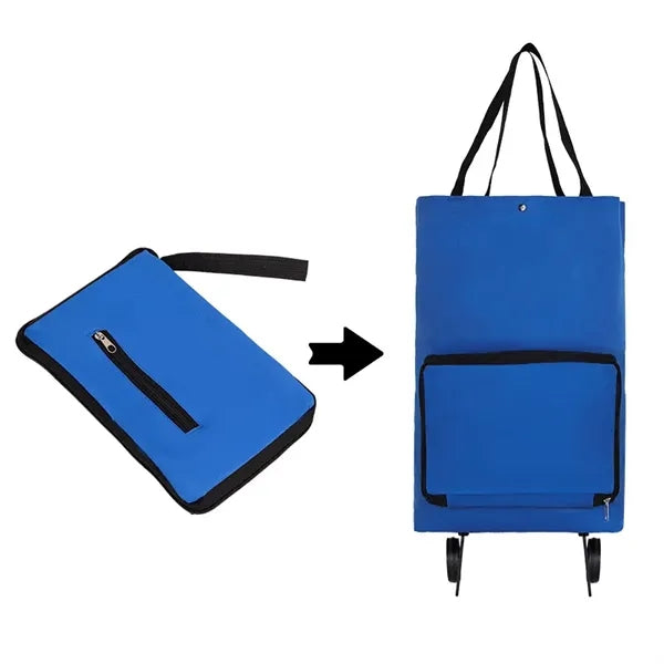 Collapsible Wheeled Foldable Shopping Trolley Bag Car