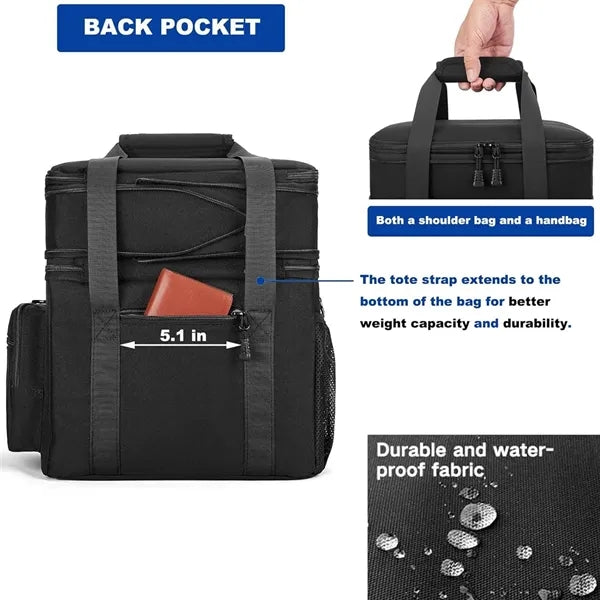 Large Expandable Tactical Picnic Lunch Bag Insulated Cooler