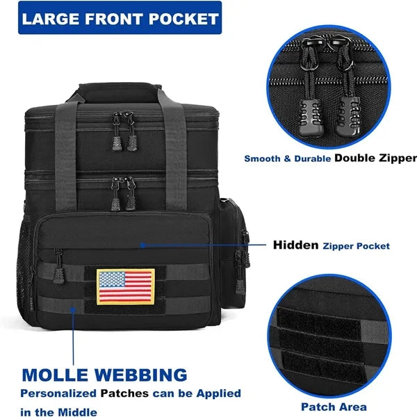 Large Expandable Tactical Picnic Lunch Bag Insulated Cooler