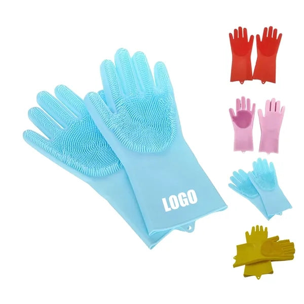 Pet Bath Scrubber Silicone Cleaning Gloves .