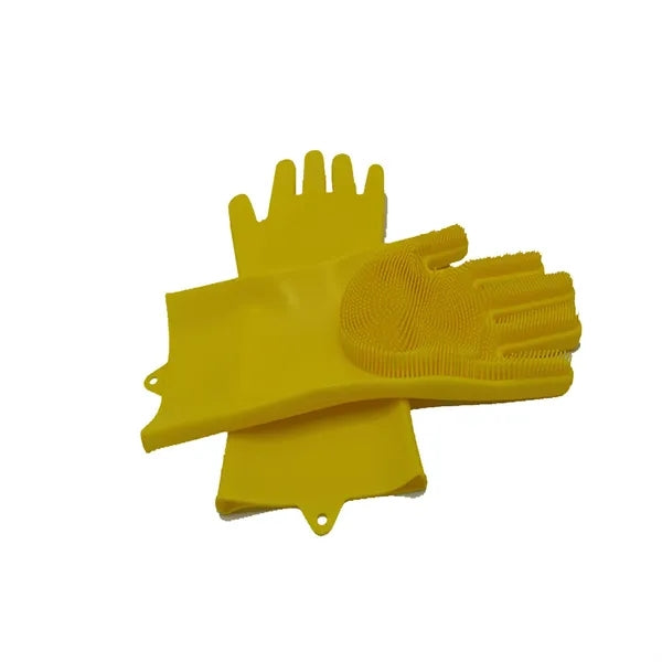 Pet Bath Scrubber Silicone Cleaning Gloves .