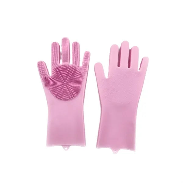 Pet Bath Scrubber Silicone Cleaning Gloves .