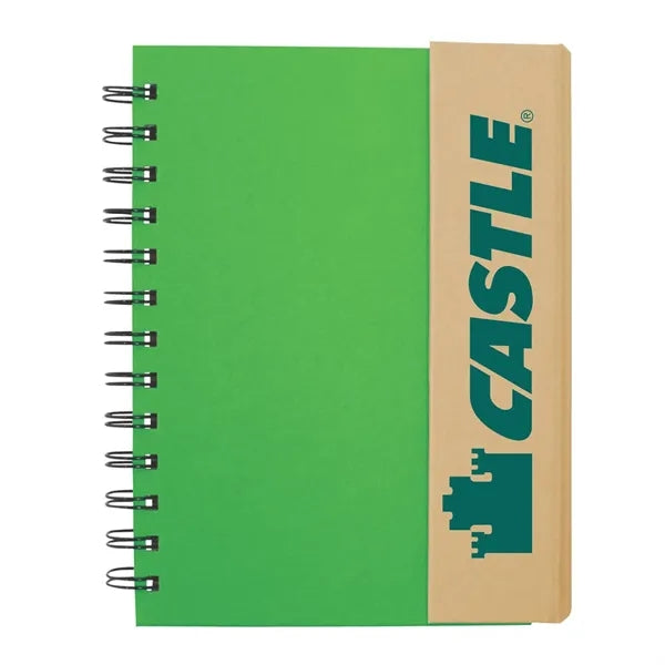Eco-Recycled Journal w/Sticky Notes, Flags & Pen