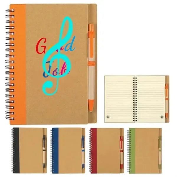Full Color Eco Friendly Notebook With Pen