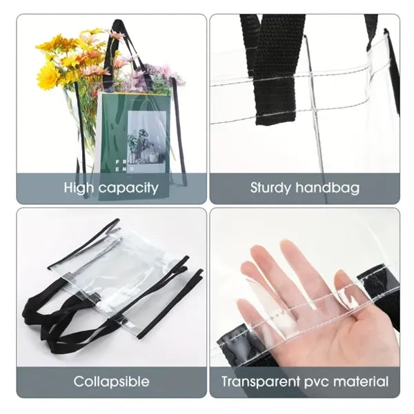 Clear PVC Stadium Tote Bag