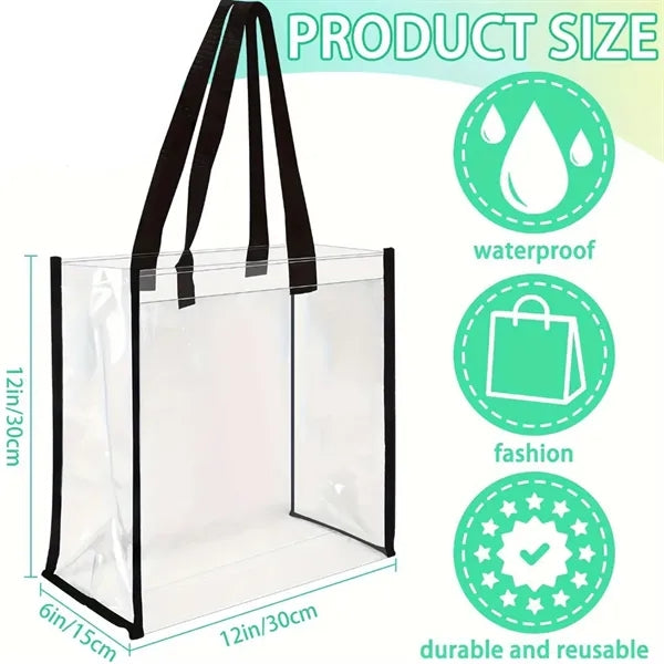 Clear PVC Stadium Tote Bag