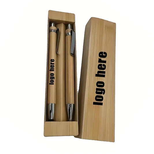 Bamboo Ballpoint Pens With Touchscreen Stylus