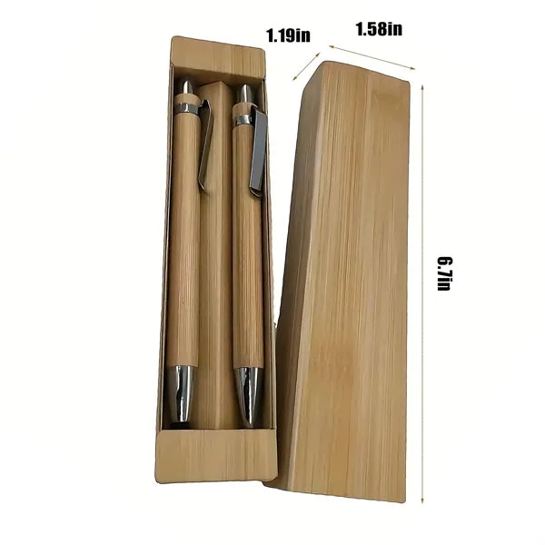 Bamboo Ballpoint Pens With Touchscreen Stylus
