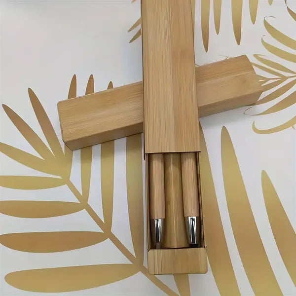 Bamboo Ballpoint Pens With Touchscreen Stylus
