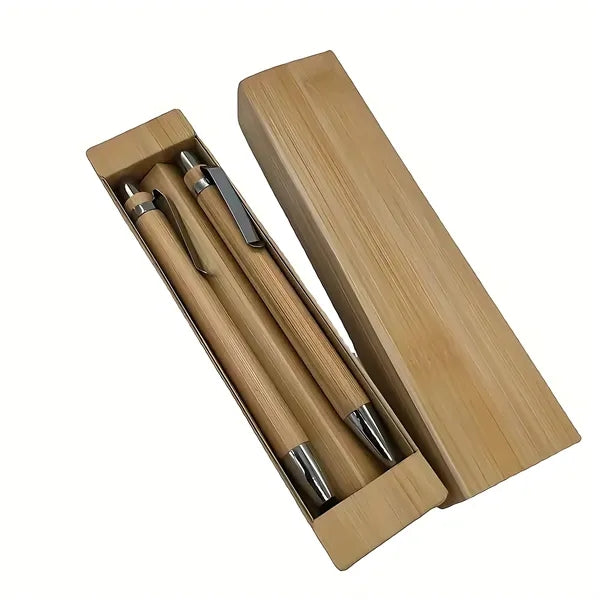 Bamboo Ballpoint Pens With Touchscreen Stylus