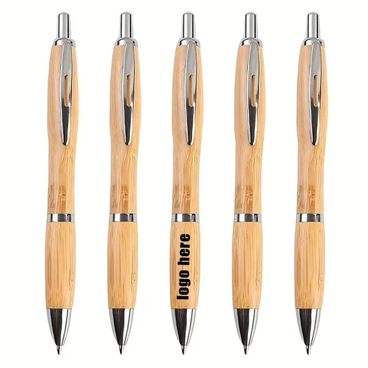 Bamboo Click Pen Ergonomic Grip Suitable For Adults