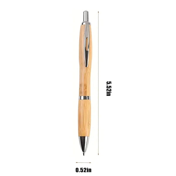 Bamboo Click Pen Ergonomic Grip Suitable For Adults