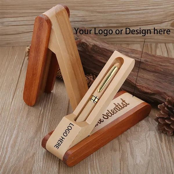 Engraved Natural Wooden Ballpoint Pen with Gift Box