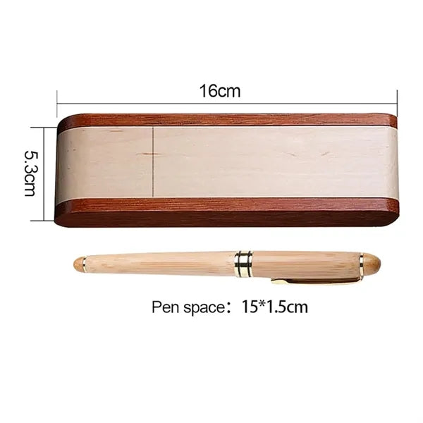 Engraved Natural Wooden Ballpoint Pen with Gift Box