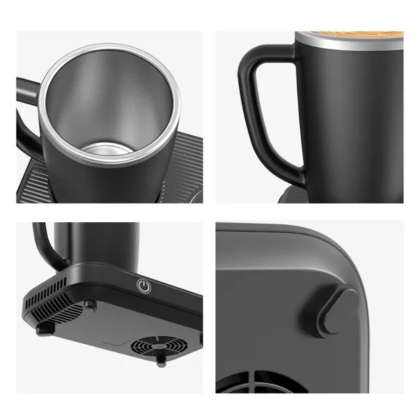 12 Oz Smart Heating Cooling Mug With Wireless Fast Charger