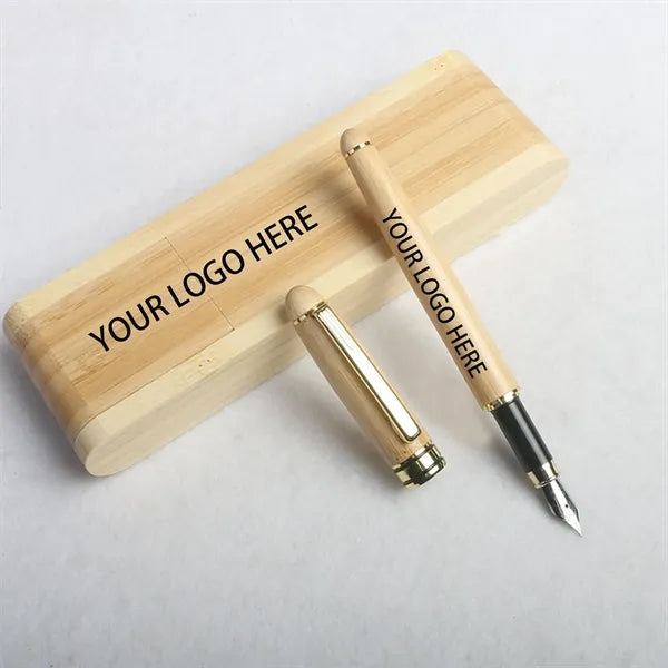 Bamboo Signature Pen Set - Elegant Wooden Eco friendly Gifts