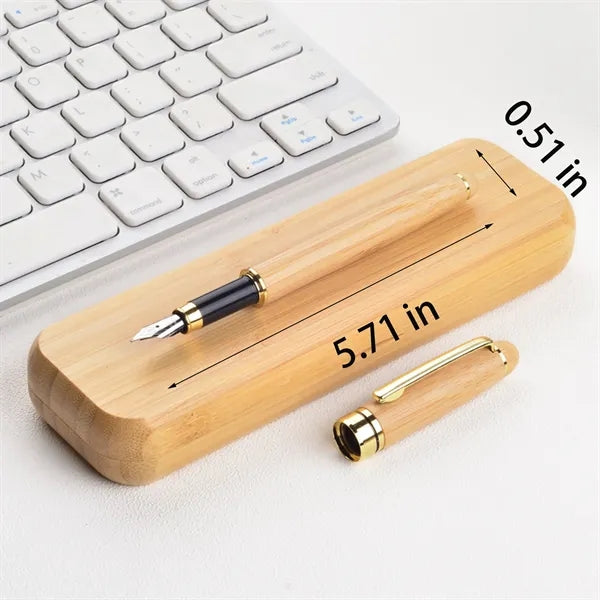 Bamboo Signature Pen Set - Elegant Wooden Eco friendly Gifts