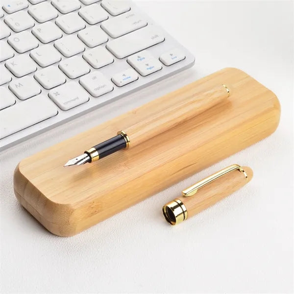 Bamboo Signature Pen Set - Elegant Wooden Eco friendly Gifts