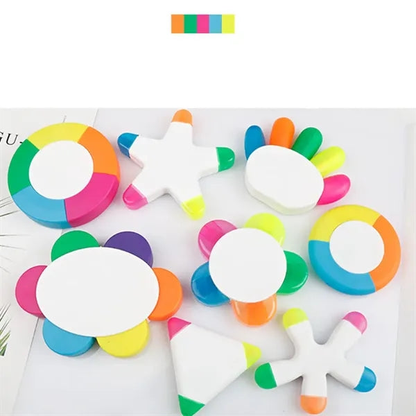 5-in-1 Petals Flower Shape Watercolor Highlighter Pen