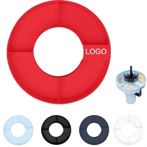 Tumbler Lid Snack Bowl Attachment With 4 Compartments