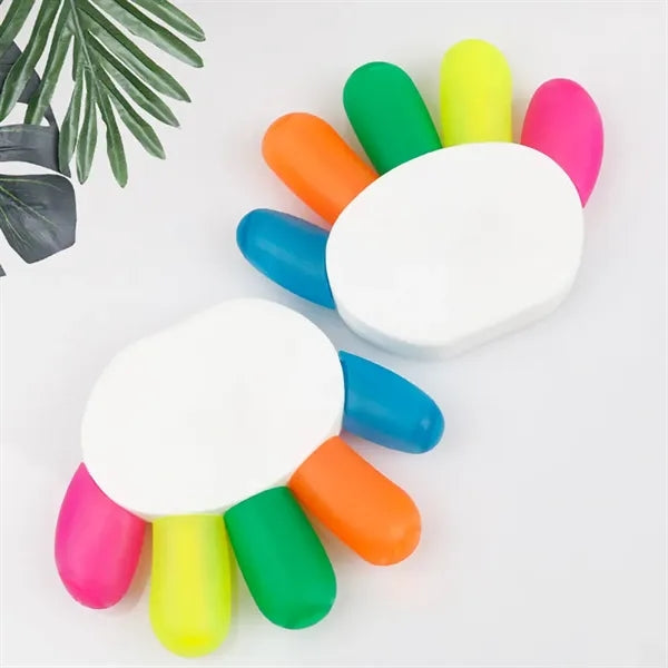 Hand-shaped 5-Color Fluorescent Pen Marker Highlighter