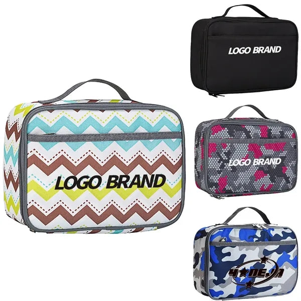 Designer Lunch Cooler Tote Bag With Patterns