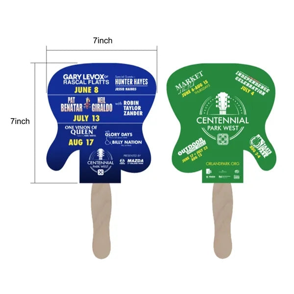 Deluxe Handheld Shaped Paper Fan