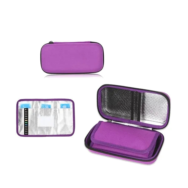 1L Diabetic Travel Organizer Cooler Case With Gel Ice Pack