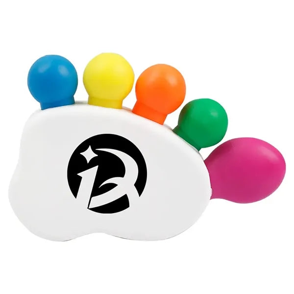 Foot-shaped 5-color marker pen highlighter