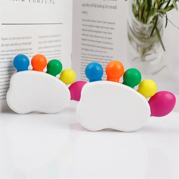 Foot-shaped 5-color marker pen highlighter